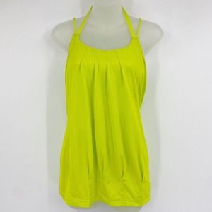 Lululemon Flow & Go Tank Strappy Loose Fit Antidote Neon Yellow Sz 6